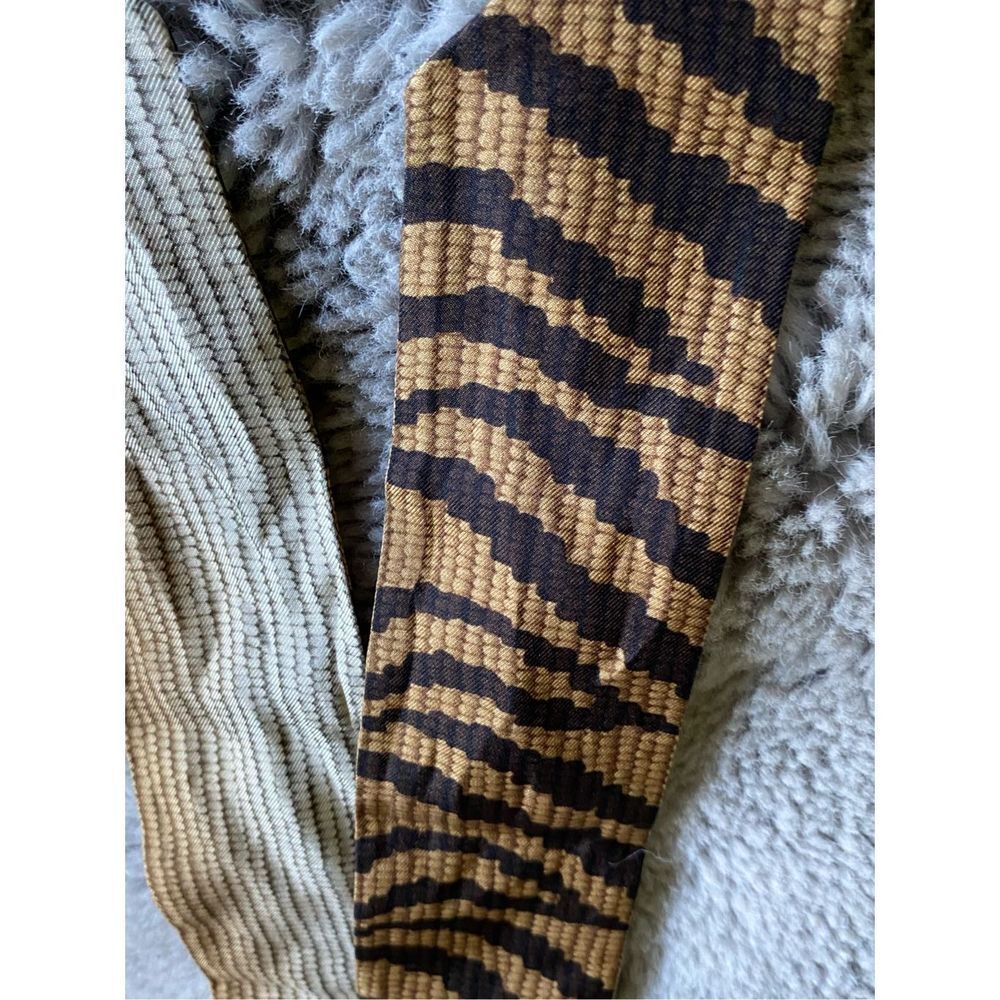 Furla Women's Black & Brown Modern Zebra Print Scarf One Size - Picture 8 of 14